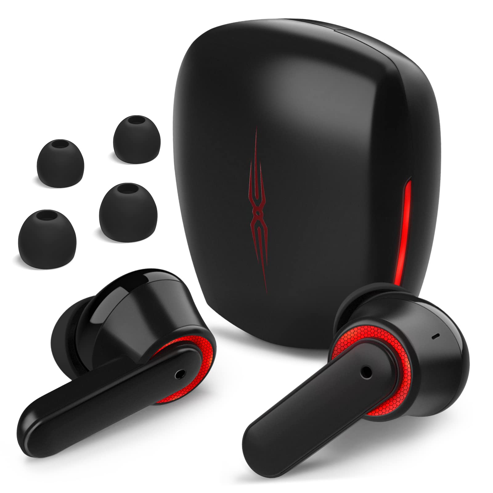 COOYA True Wireless Earbuds TWS Bluetooth Earphone for iPhone 13 Pro Max 11 12 Mini Galaxy Z Flip 3 Fold 2 Bass Noise Canceling in-Ear Headphone with Microphone Wireless Headset for Samsung S21 S20 FE