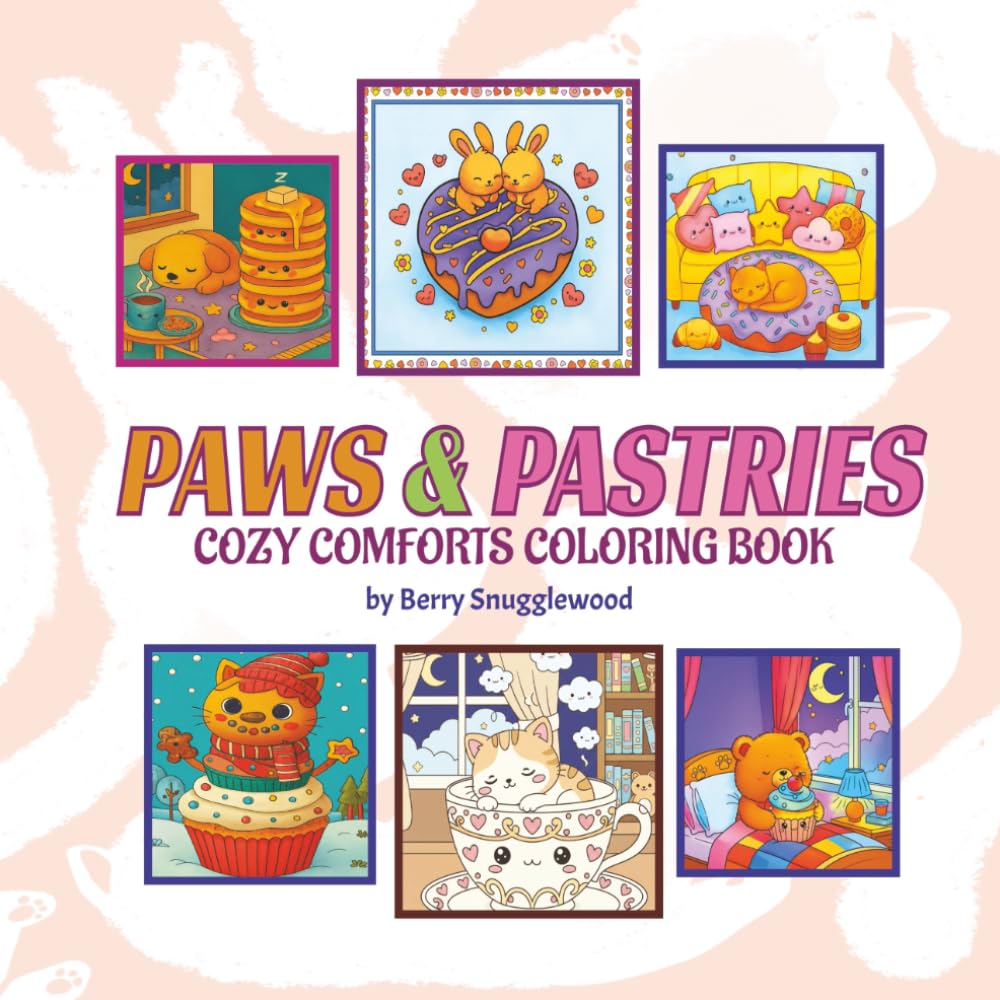 Paws & Pastries: Cozy Comforts Coloring Book