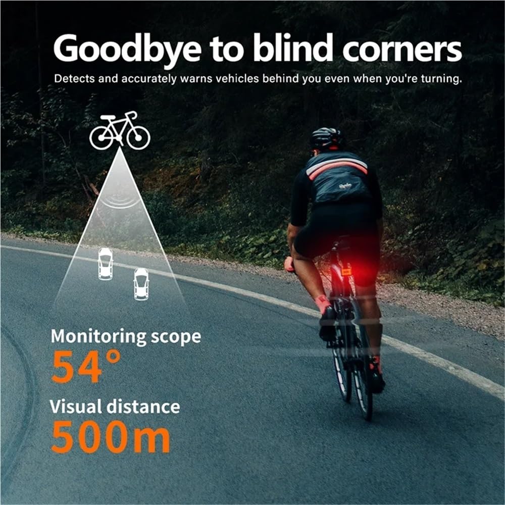 Inteligentny radar rowerowy Tylne światło rowerowe Inteligentna lampa czujnikowa hamulca tylnego Ebike LED Nowe tylne światło rowerowe