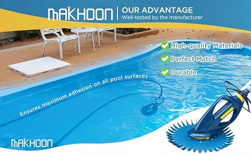 Makhoon 4 Pieces Pool Cleaner Replacements Include W70329 Pool Cleaner Finned Seal W69698 Pool Cleaner Diaphragm W70327 Foot Pad Compatible With Zodiac Baracuda G2, G3, G4 Replace W69721 W72855 #TOP3