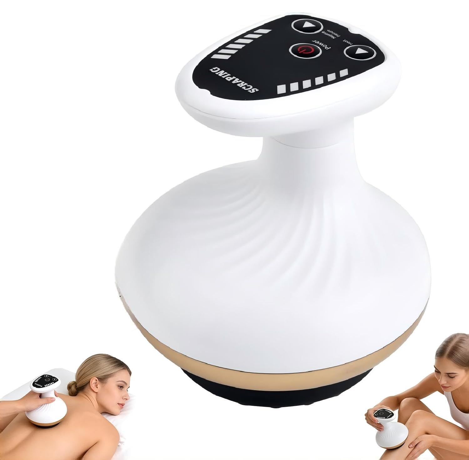 Masajeador AnticelulíTico 4 En 1, Dispositivo EléCtrico Gua Sha AnticelulíTico, Masaje De VacíO De 9 Niveles Con FuncióN De Calor Para Una Piel MáS Firme, Uso Corporal Completo