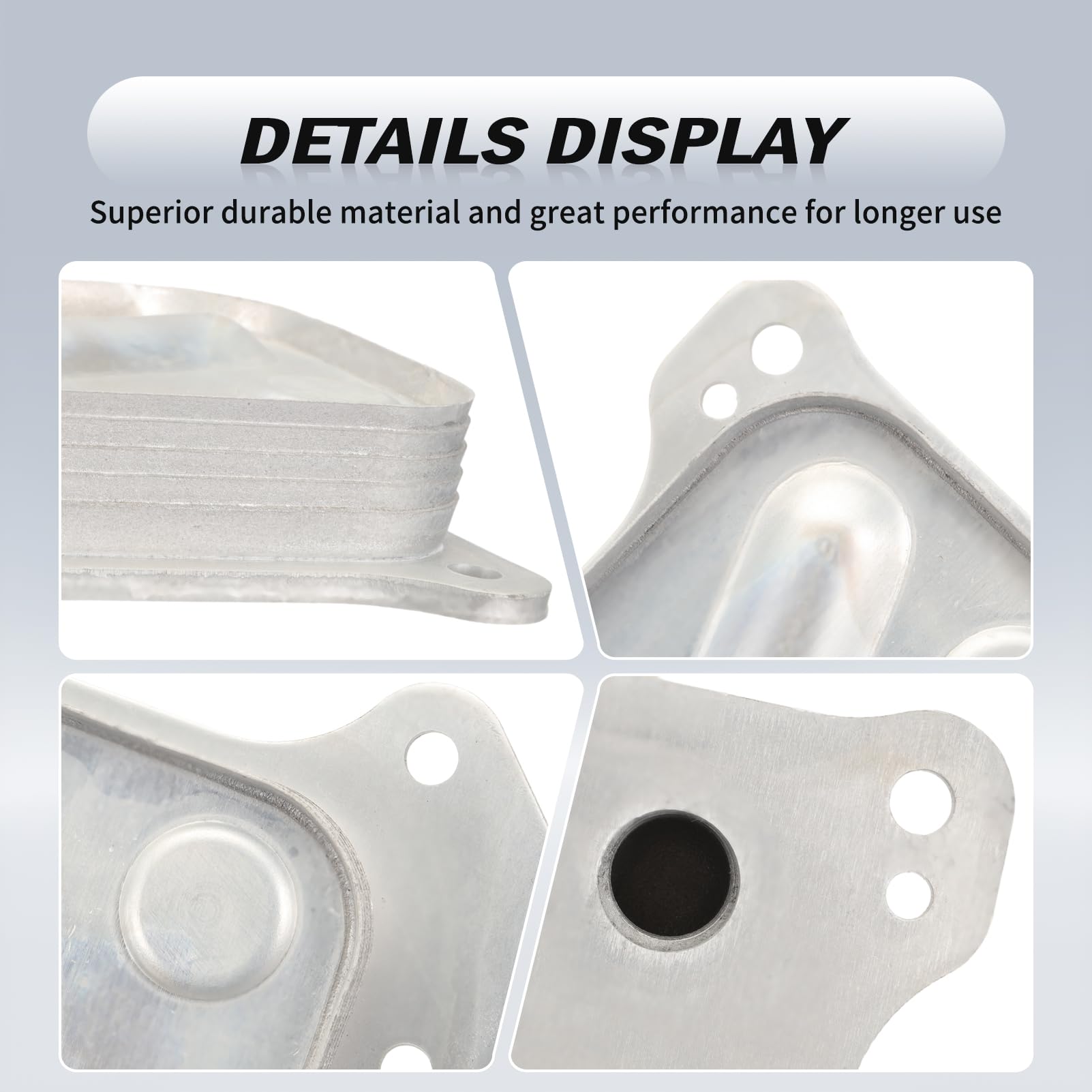 Intercambiador de Calor del Enfriador de Aceite del Motor 1.3 (650034-73500434). Compatible con Point II (2003-2012), Ypsilon II (2003-2011), Panda II (2003-2013 y otros).