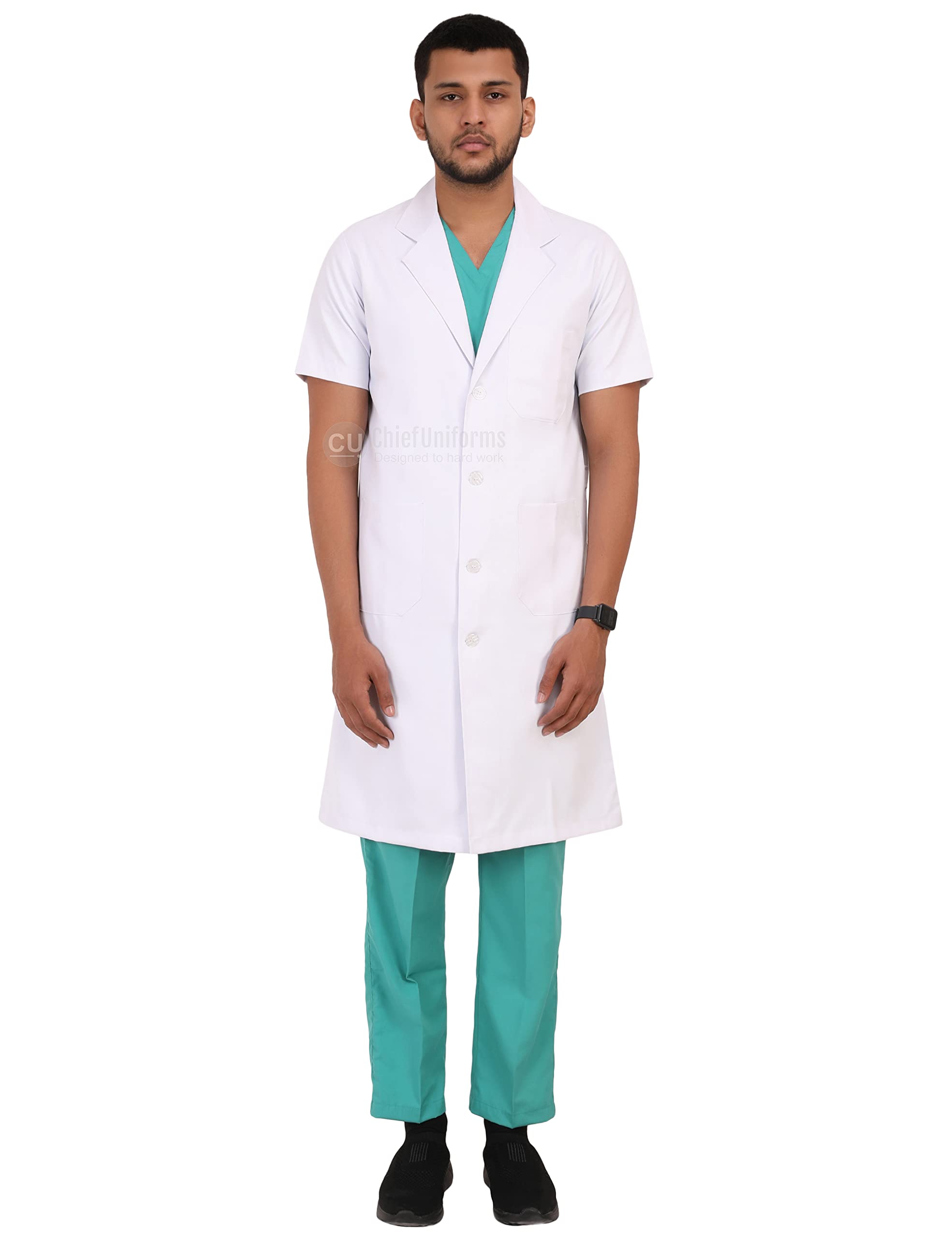chiefuniforms Doctor's Apron Lab Coat Half Sleeves Long-picture-30