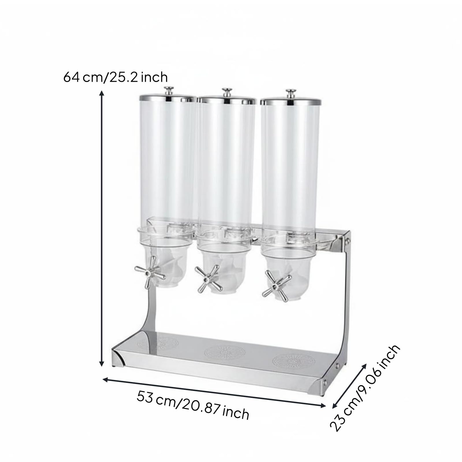 Máquina Dispensadora Cereales Tapa Sellada Dispensador Granos Cuerpo Transparente Dosificador Giratorio Grano para Bufé, Restaurante, Hotel