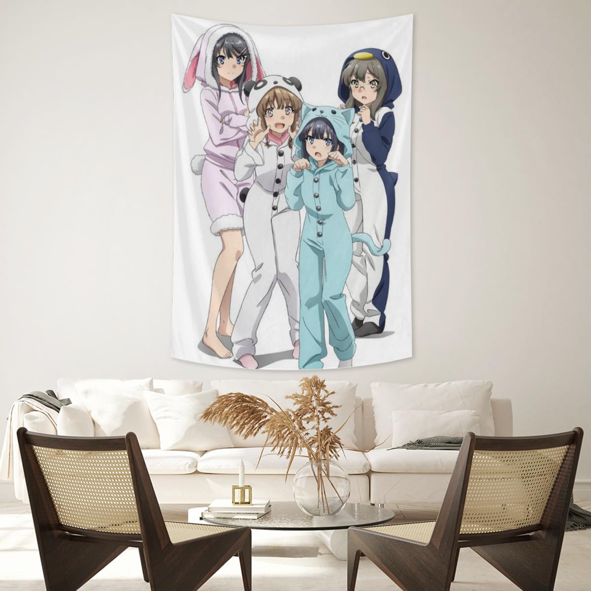 Amazon.co.jp: 青春のブタ野郎 青ブタ タペストリー 壁掛け 布ポスター 
