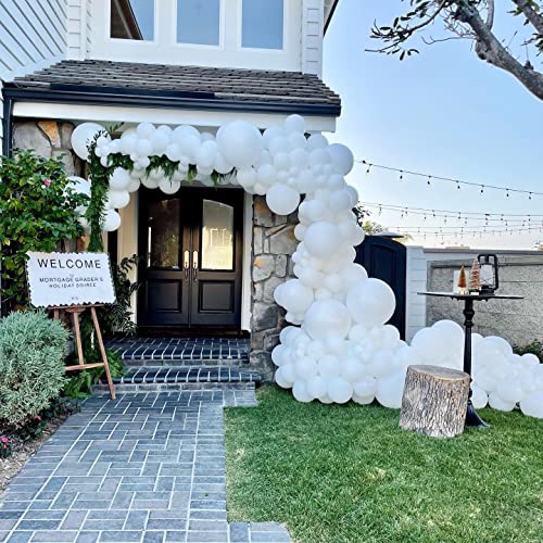 Zfunbo White Balloons Garland Arch Kit 95 Pcs White Balloons Different Sizes 18/12 /10/5 Inch White Latex Balloons With Garland Strip For Birthday Baby Shower Wedding Christmas Party Decorations #TOP2
