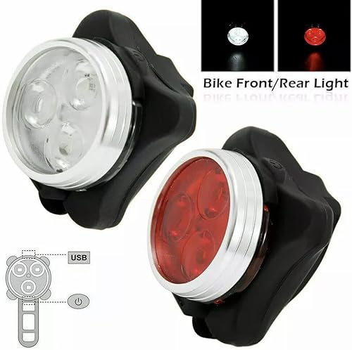 Miniatura 7 de Rechargeable LED Bike Light Sets, Super Bright Front Headlights and Rear LED Bicycle Lights, 650mah Lithium Batteries