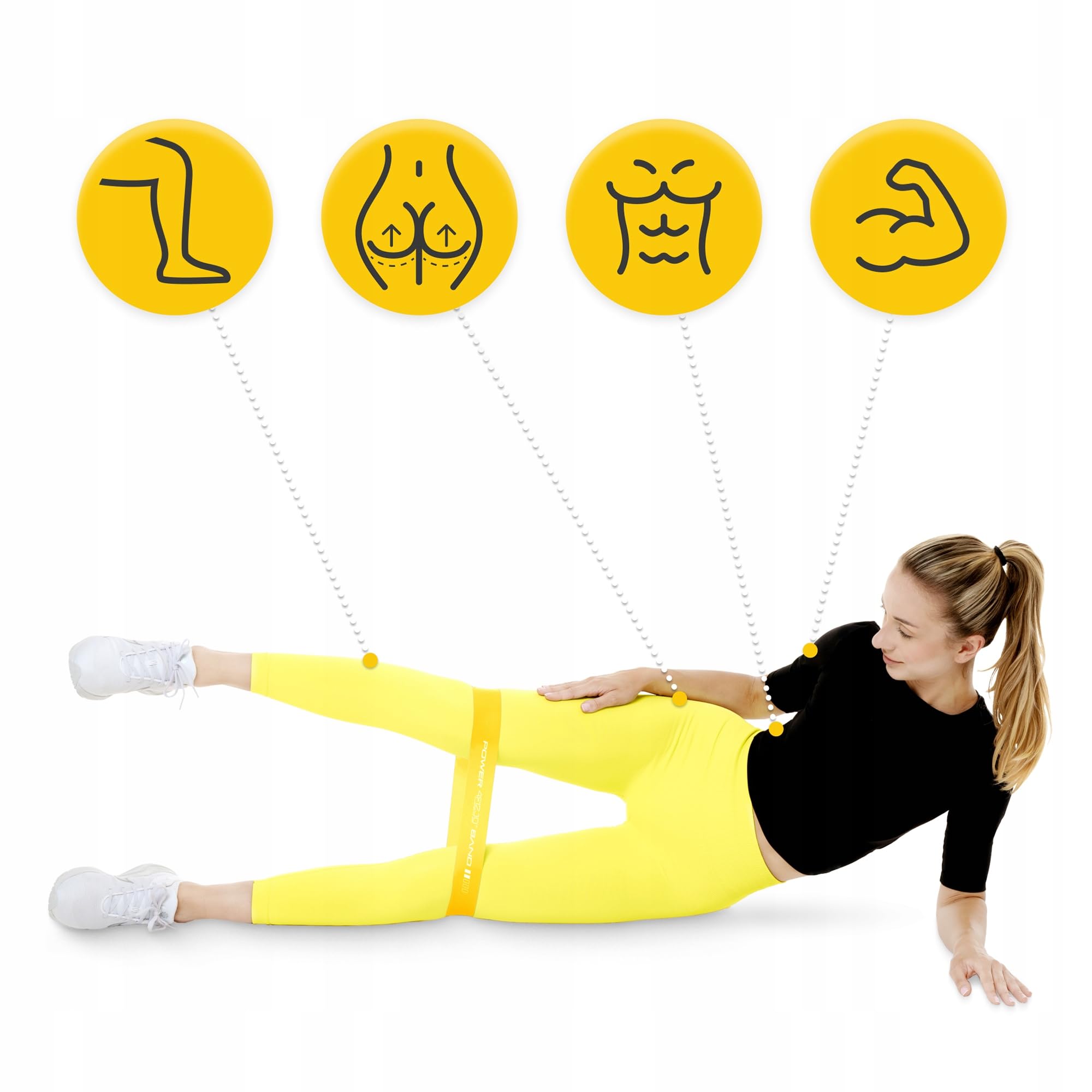 GUMA DO ĆWICZEŃ TAŚMA OPOROWA DO TRENINGU REHABILITACJI MINI POWER BAND