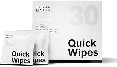 Jason Markk Quick Wipes, Shoe Cleaner, 30 Pack, Individually Packed, Sneaker Care, Ideal for Footwear, Safe for Leather, Suede, Nubuck, Cotton, Knits