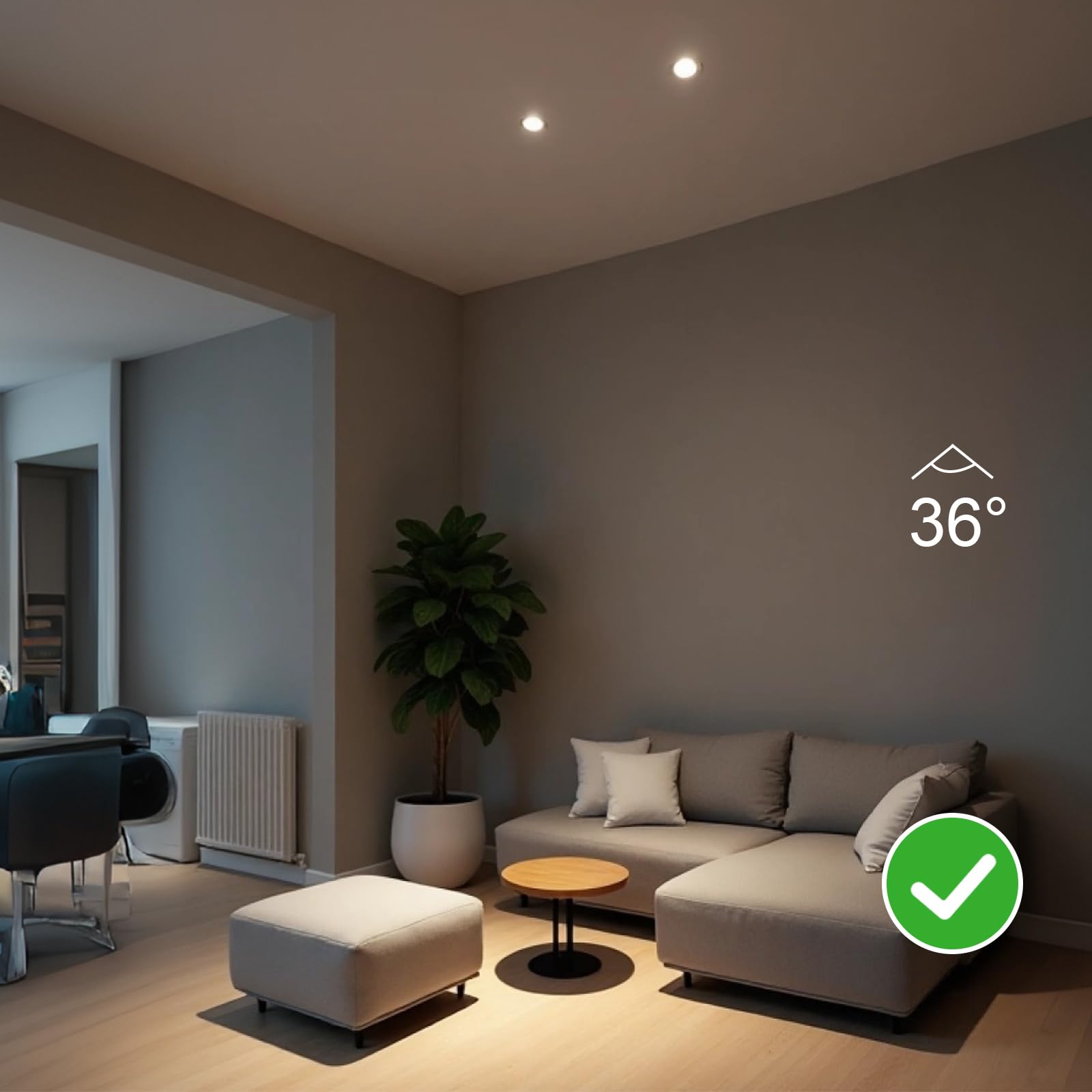 GY Ampoules GU10 LED Spot Classe A, 805LM Blanc Chaud 2700K，4,5W Équivalent 100W GU10 36° (Faisceau Étroit), Efficacité Energétique, Non-Dimmable, Lot de 12