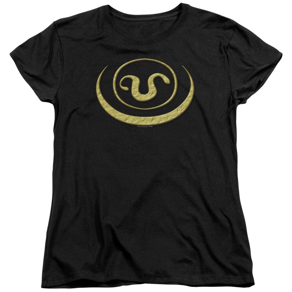 Stargate SG1 Goa'Uld Apothis Symbol Womens Short Sleeve Shirt Black 2X
