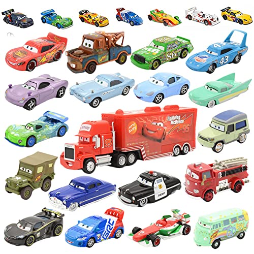 fashionmore Movie Toy Cars Basic Characters Lightning McQueen The King Flo Finn Metal Toy Car 1:55 Loose Kid Toy Vehicles McQueen Car (Doc Hudson)