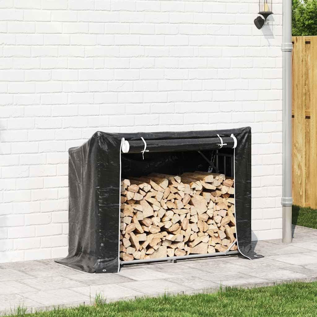 Supporto in legno per riscaldamento in acciaio zincato con rivestimento | Base rialzata, accesso zip veloce, grande capacità, alle intemperie
