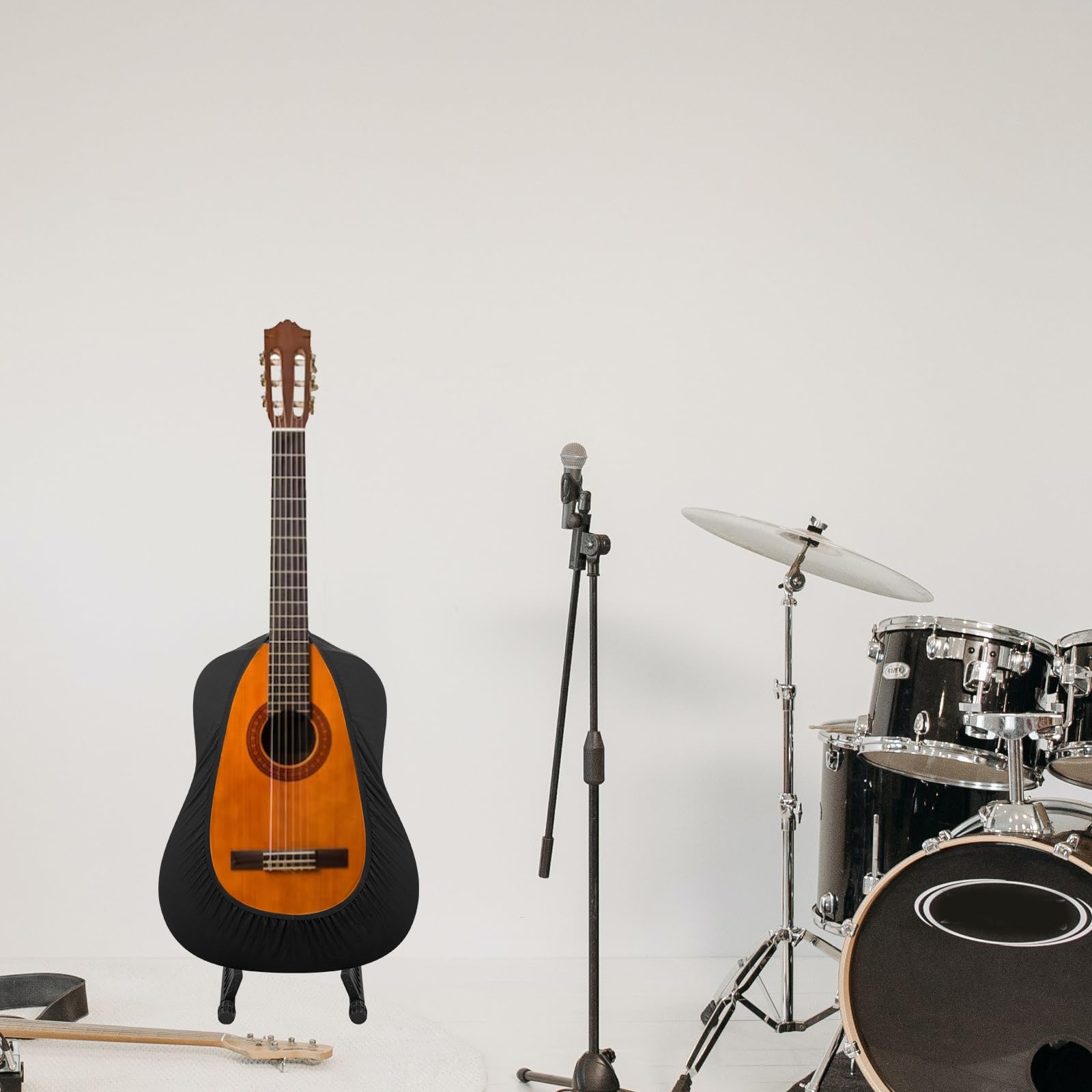 Funda para Guitarra Musiin de Tela elástica negra, Funda Antipolvo portátil para Guitarra clásica.