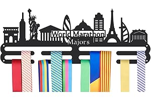 "Building & Word World Marathon Majors" Sports Medals Display Holder Rack