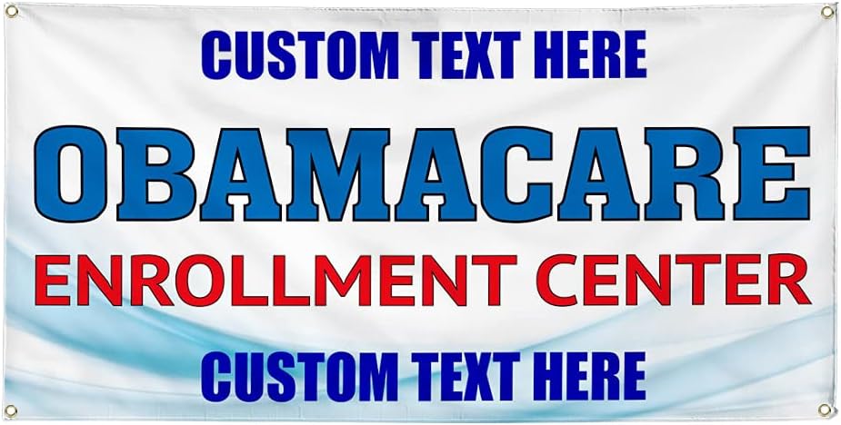 Custom Vinyl Banner Multiple Sizes Obamacare Enrollment Center Assisted Living Senior Care Outdoor Weatherproof Industrial Yard Signs 4 Grommets Personalized Text Here 24x36Inches