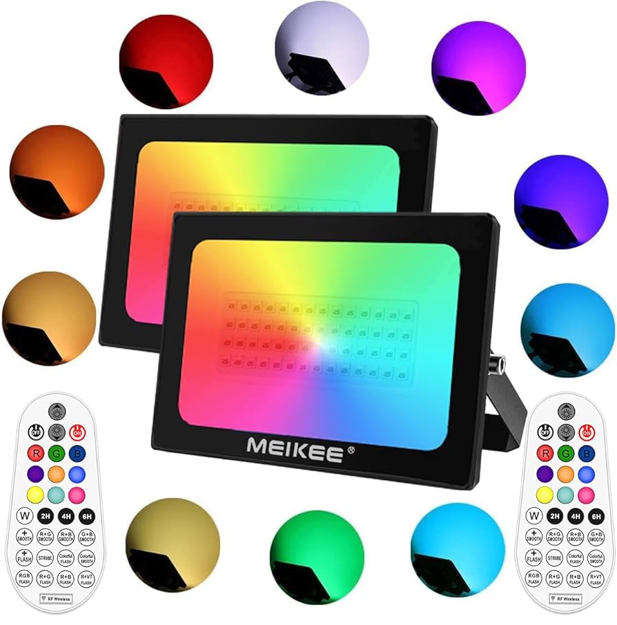 屋外 ウォールランプ 防水 防塵 リモコン付き RGB投光器 LED ライト Amazon.co.jp: SenMeiGuang RGB 投光器 LED 50W 16色 4モード