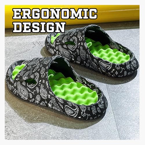 Cloud Slides for Women Men Cool Pillow Slippers Non-Slip Shower Bath Platform Foam Sandals for Indoor Outdoor House Pool2