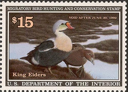 Scott RW58 $15.00 King Elders Federal Duck Stamp Mint Muy Fino. Nunca ha sido Bisagrado.