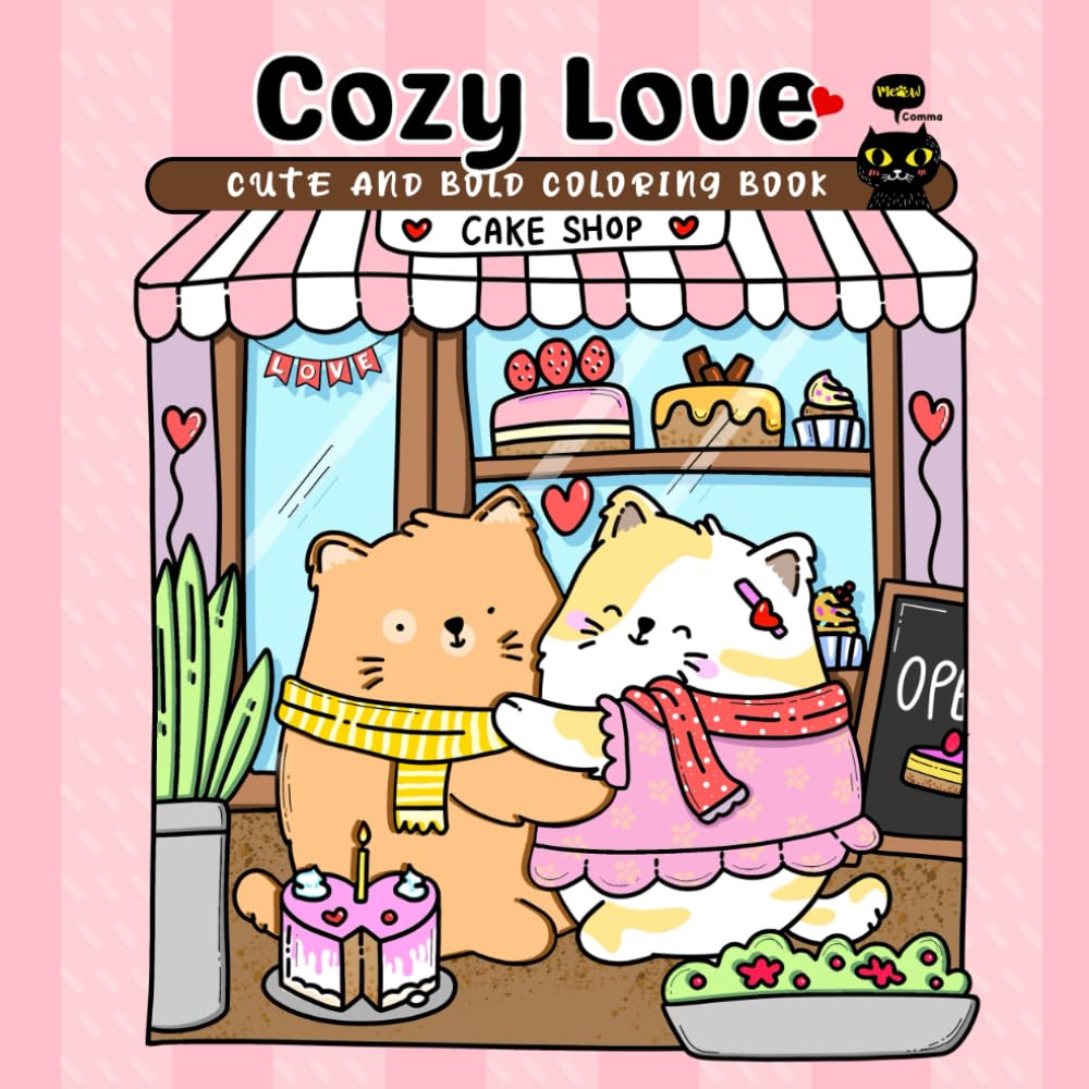 Cozy Lover: Cute and Bold Coloring Book for All Ages. Color for Relaxation with Super Cute Animal and Simple Designs