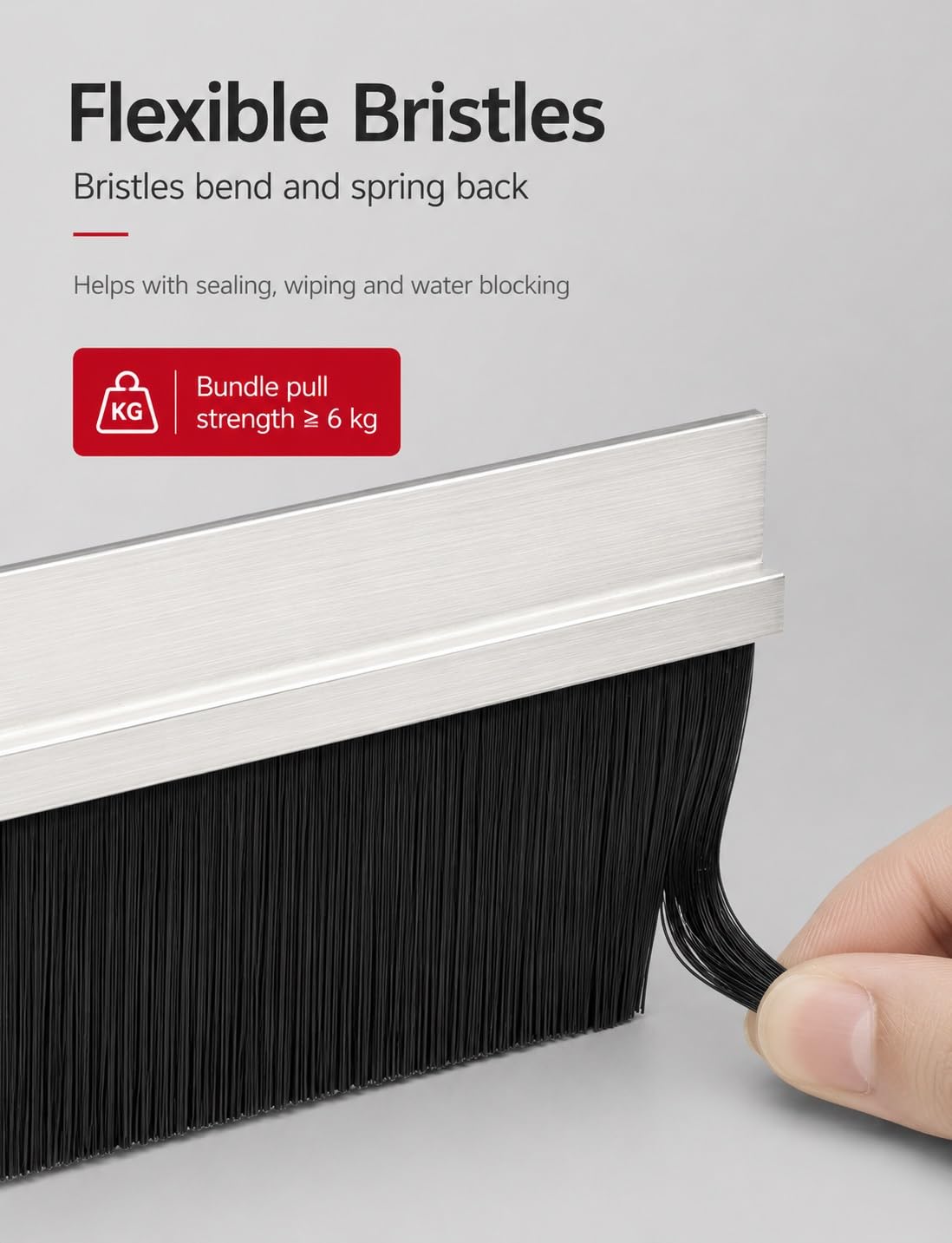 Aluminum H Channel Strip Brush