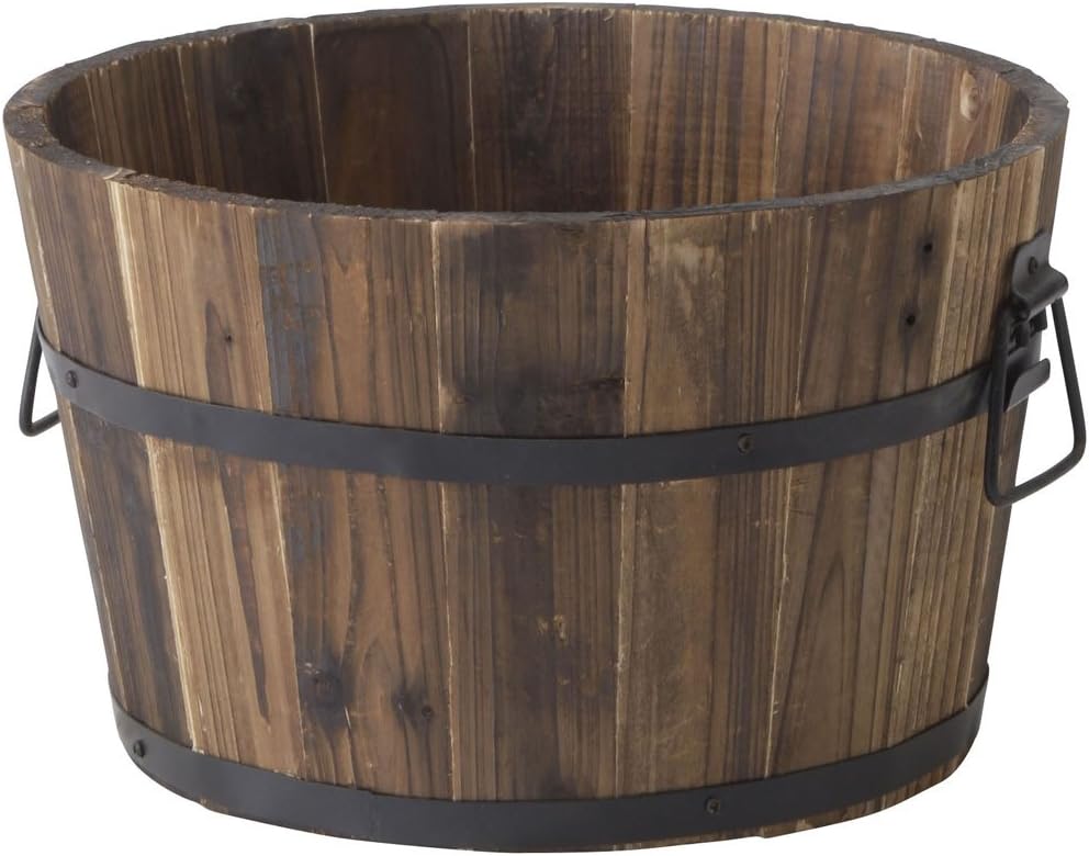 Amazon.co.jp Hawks Show 焼杉 Shallow Type Planter Medium DIY, Tools