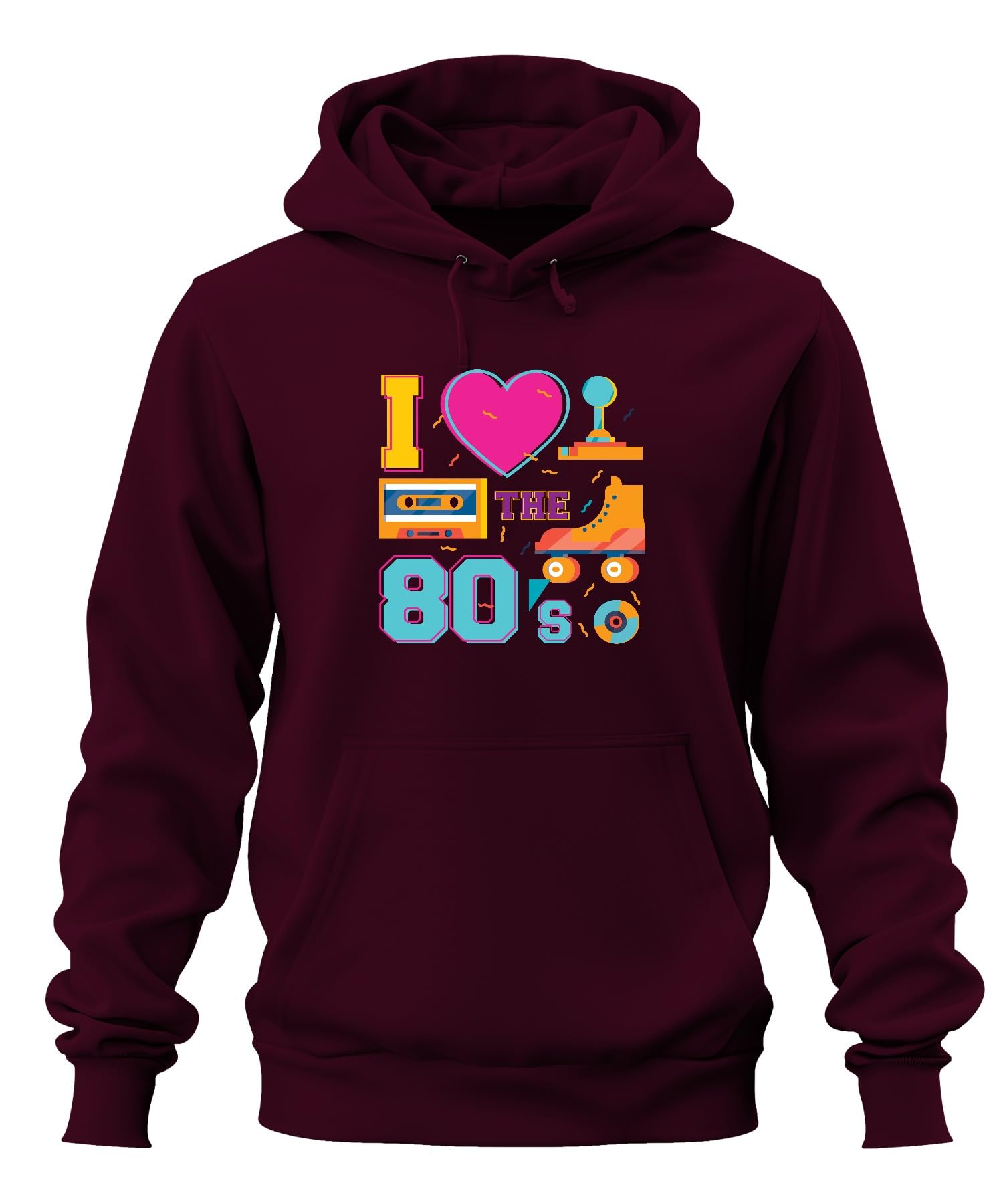 I The 80's Retro 80. nostalgiczne wrotki, kaseta, dyskoteka, impreza, unisex, bluza z kapturem