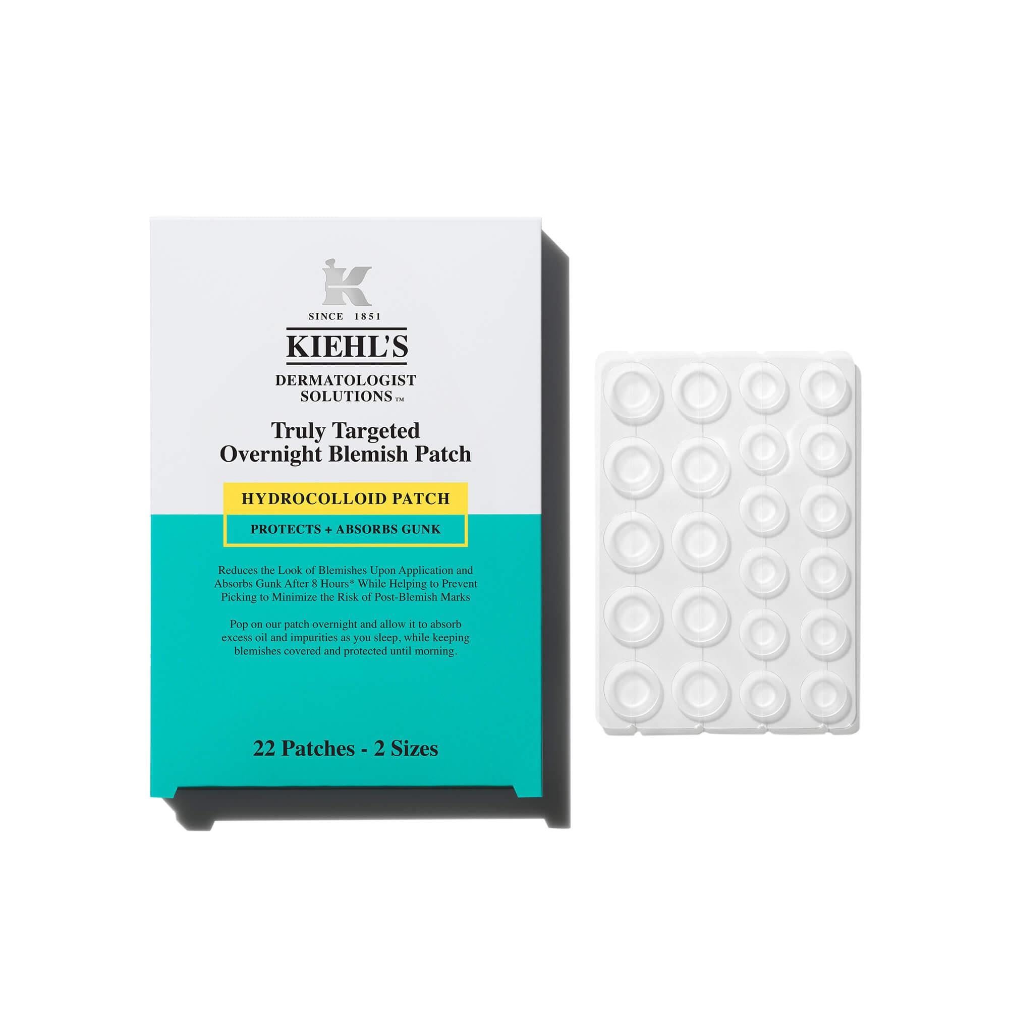 Kiehl's Truly Targeted Overnight Blemish Patch, Hydrocolloid Patch for Blemishes