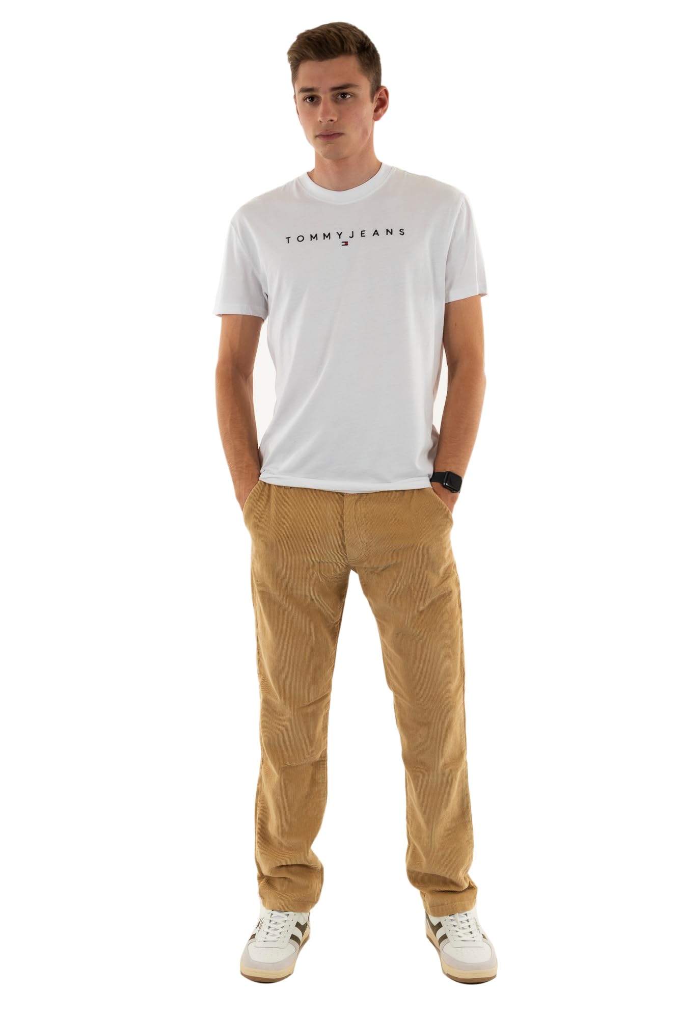 TJM REG LINEAR LOGO TEE EXT Tişört Erkek