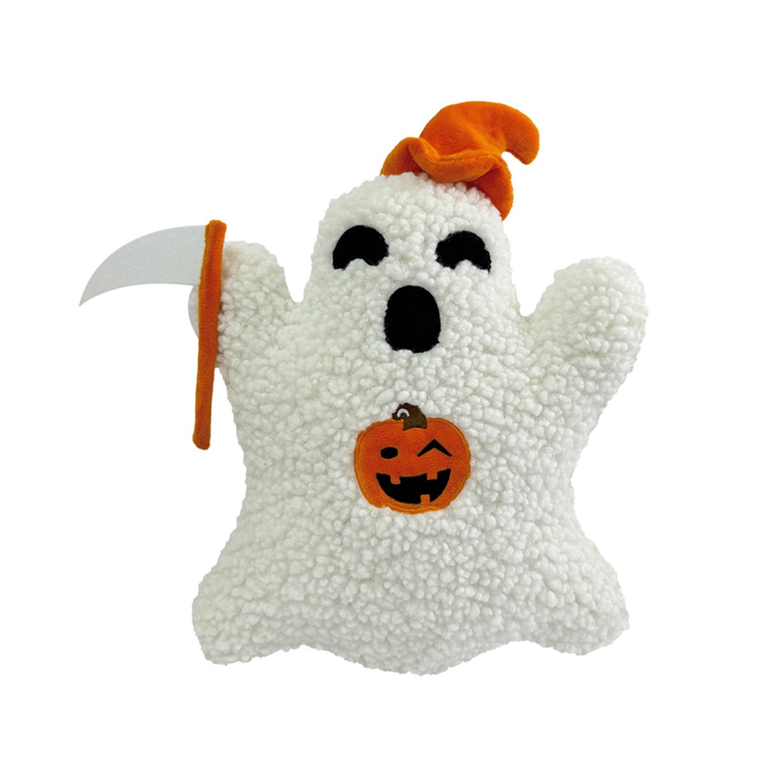 Tsophreniq Halloween Pumpkin Ghosty Plushie Cushion for Boys and Girls Comforting Stuffed Birthday Christmas Cushion