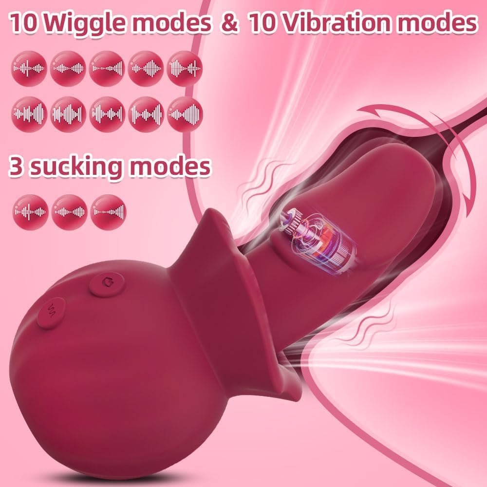Vibratoreper Donna Professionale Clitoride Succhia Clitoride per Squirt Stimolatore Clitoride Femminile con 10 Modalità vibratoriper donne Wireless stimolatore clitoride sex toy Impermeabile