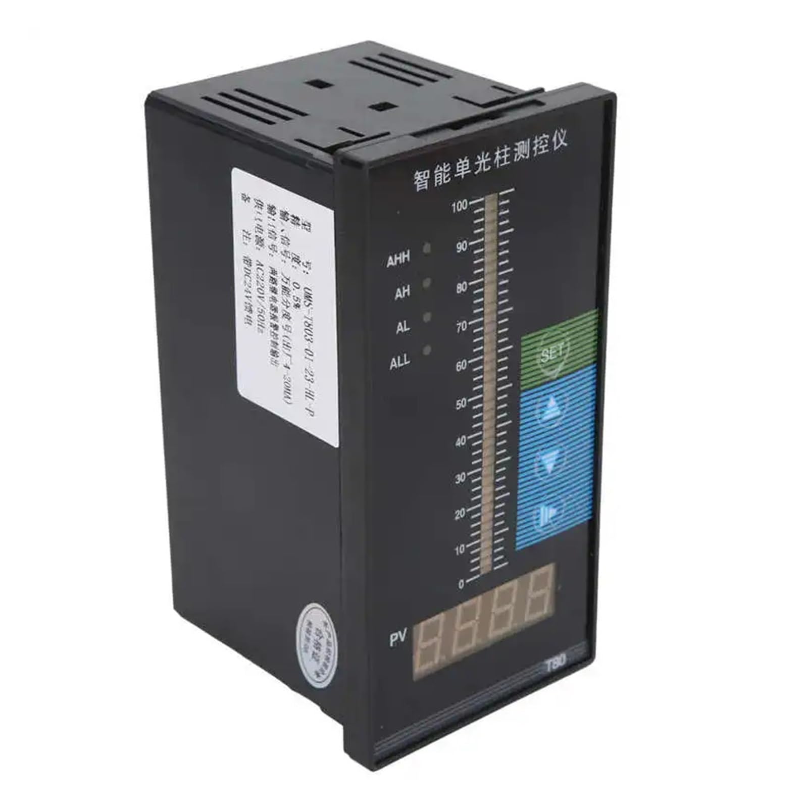 Transmisor De Nivel 4-20MA Transmisor de Nivel de líquido, medidor de visualización de Nivel de Agua, transmisor de Nivel de líquido, Controlador de Columna de luz única Inteligente, AC220V