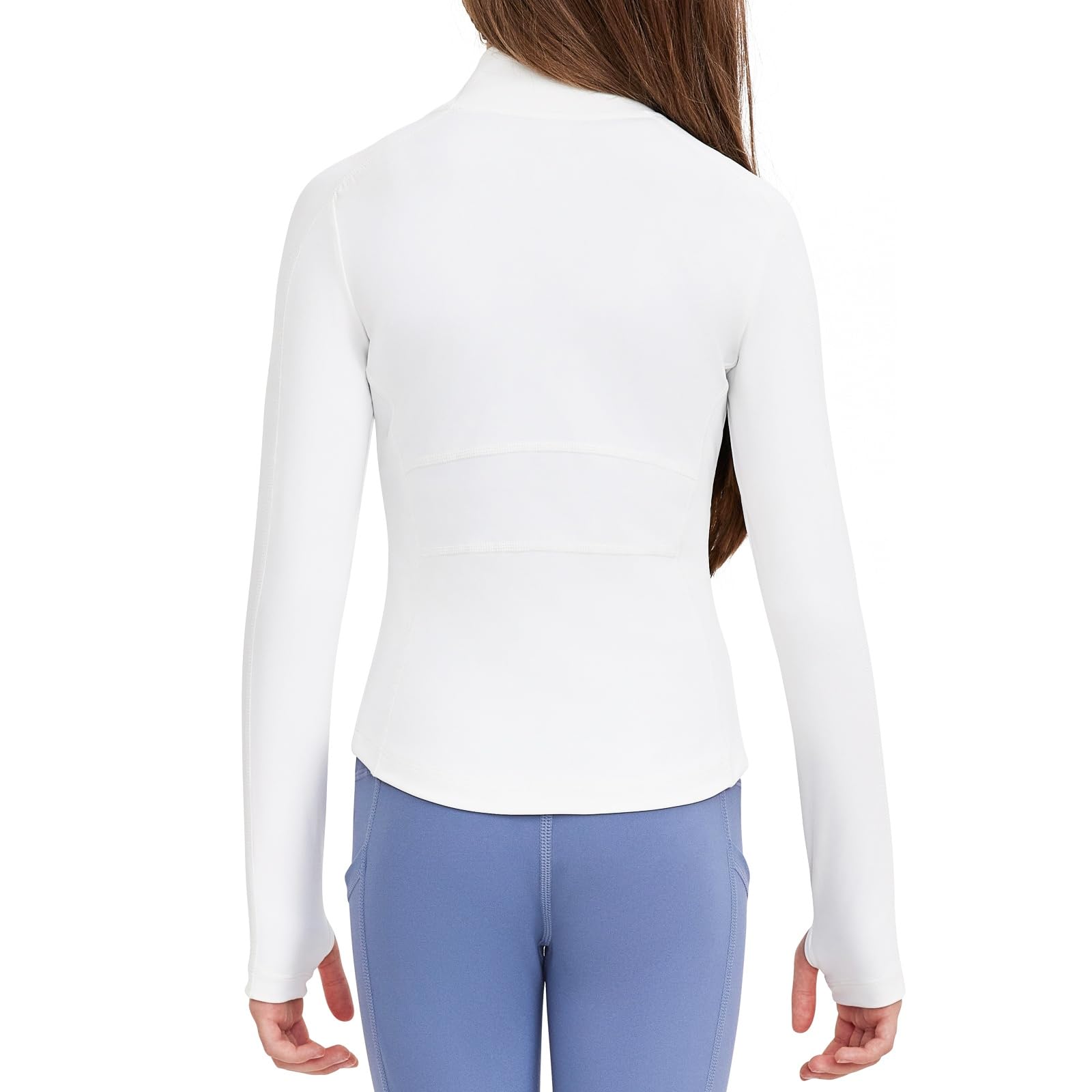 B&GCozy Girls Zip Up Jacket Horse Riding Shirts Athletic Yoga Lightweight Jackets for Girl 6-15 Years