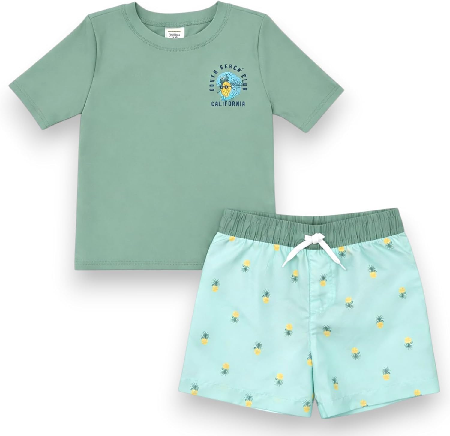 OSHKOSH B'GOSH Toddlers and Baby Boys' Swimsuit Trunk and Rashguard Set