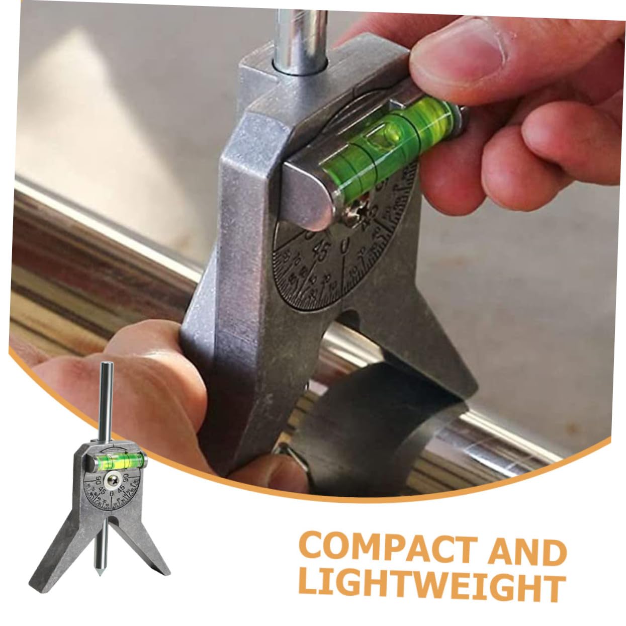 Strumento Carbonio per Tubo e Trovare del Centro Acciaio al Argento Design Versatile Leggero, Marcatore Centrale per Lavori di Costruzione