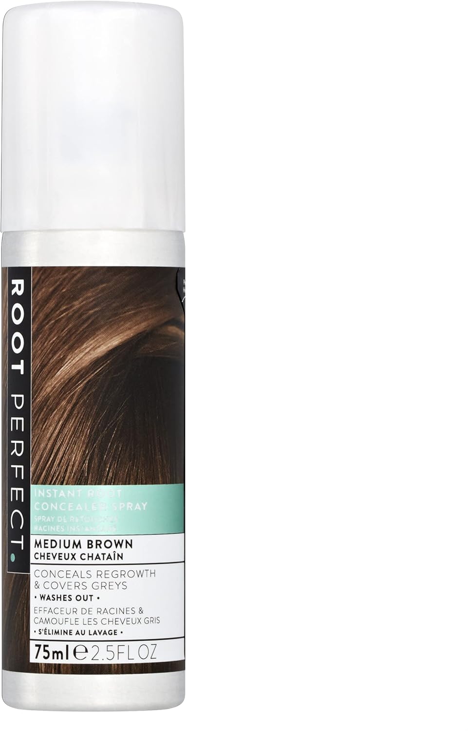 ROOT PERFECT Hair Concealer Spray, Medium Brown, 75ml ROOT PERFECT Hair Concealer Spray, Medium Brown, 75ml