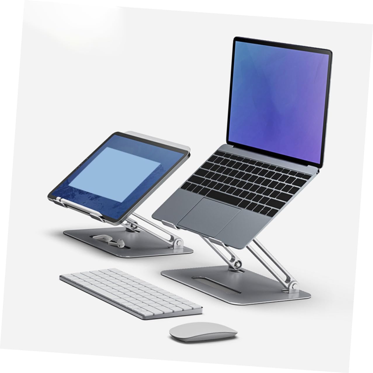 UKCOCO Supporto Raffreddamento Laptop con Doppia Regolabile Alluminio Base Ventilata per Tablet e Notebook Struttura e Angolo Elevabile