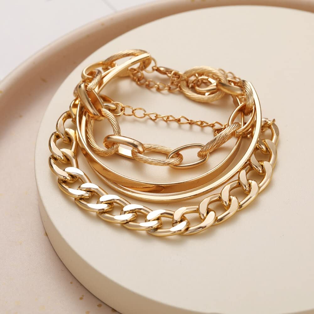 Gold-Toned Plated Bracelet Combo