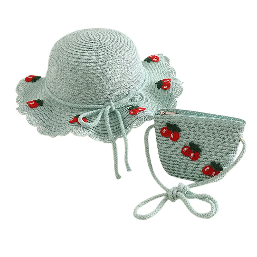 Volicph Sombrero de paja para niñas de verano, sombrero de paja suave, sombrero de paja para playa, protección solar, sombrero de viaje, sombrero de paja para bebé y verano