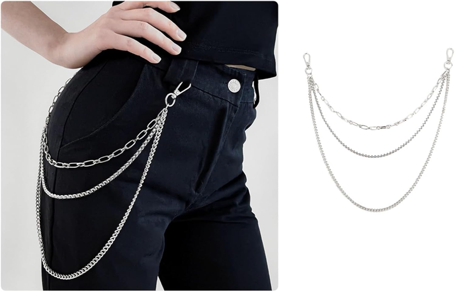 Pants Chain for Men Punk Hip-hop Trouser Chain Men's Women With Jeans Summer Goth Accessories