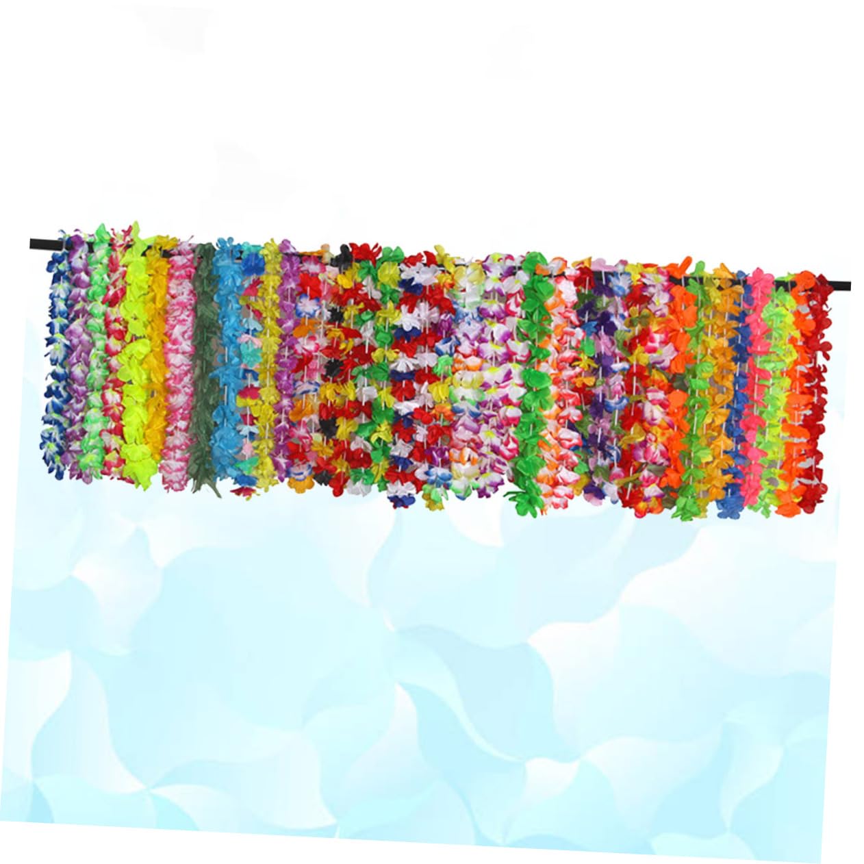 TOYANDONA 42stücke Teilige Bunte Hawaii-Party-halsketten Aus Künstlichen Blumen Tropische Luau-Party-gastgeschenke Strand-Hula-kostüm-Accessoires