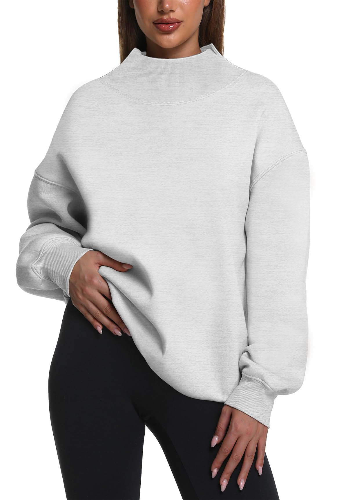 Womens Oversized Sweatshirts Turtleneck Pullover Long Sleeve Hoodies Tops Fall Fashion Outfits Clothes-image-31