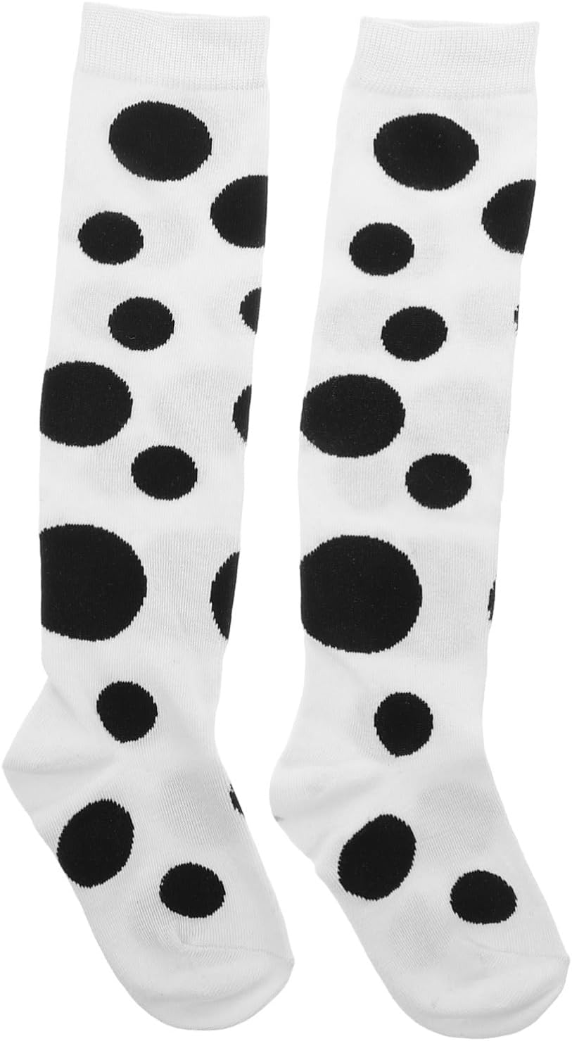 COLLBATH Knee Socks with Charming Dots Elastic Breathable High Knee-high Socks for Boys Comfortable Non-slip Fit for School Parties and Outdoor Activities