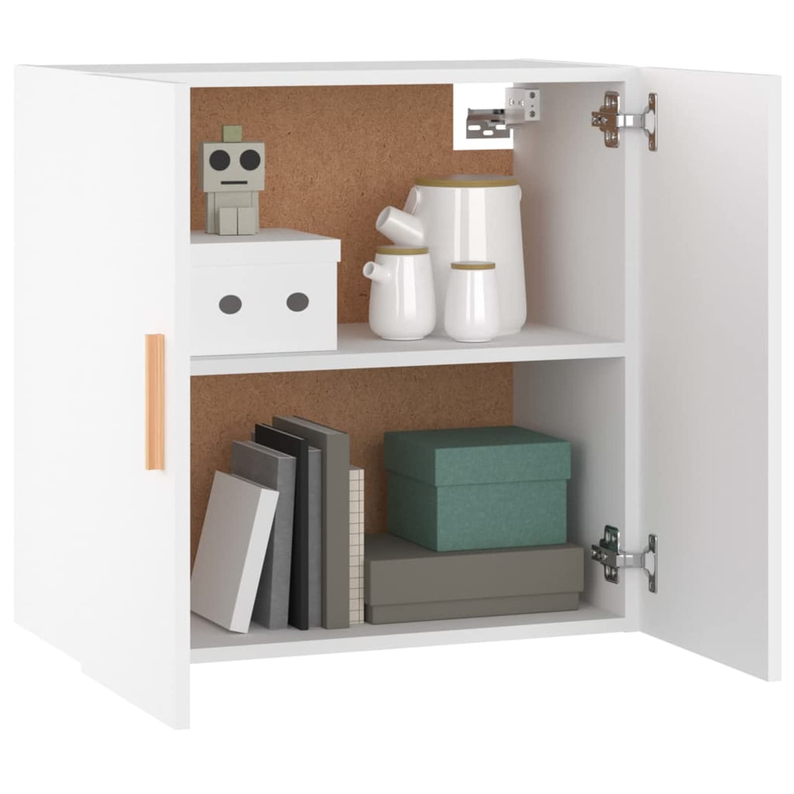 Armadietto A Muro In Legno Multistrato Rovere Marrone - Dimensioni 80x35x36,5 Cm, Con 2 Ante, Ideale Per Bagno, Cucina O Soggiorno