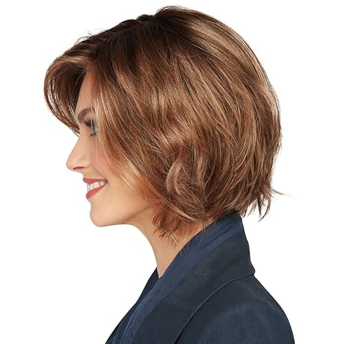 Miniatura 7 de Raquel Welch Peluca sofisticada de longitud media en capas de Hairuwear, tamaño promedio de gorra, berenjena SS433