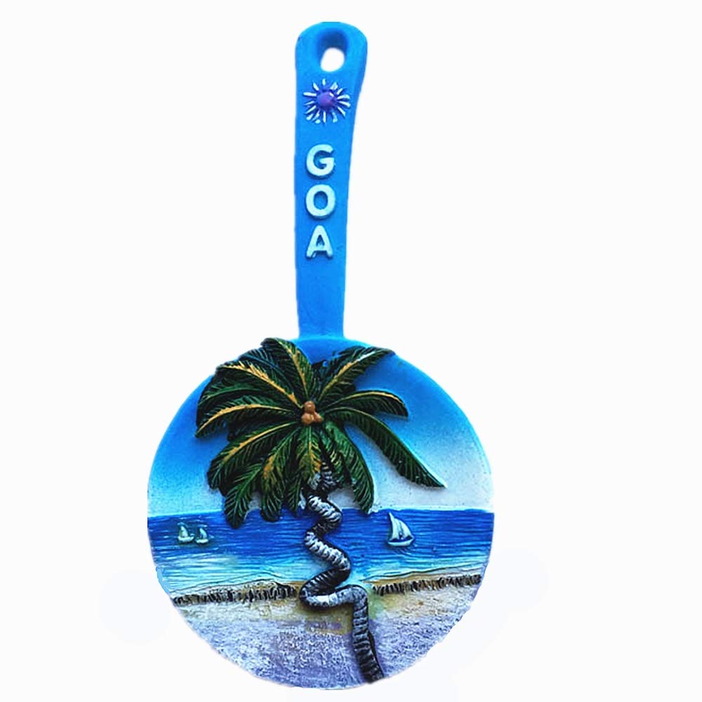 Muyu Magnet 3D Spoon Shape Goa India Fridge Magnet Souvenir Gift,Home & Kitchen Decoration Magnetic Sticker Goa India Refrigerator Magnet