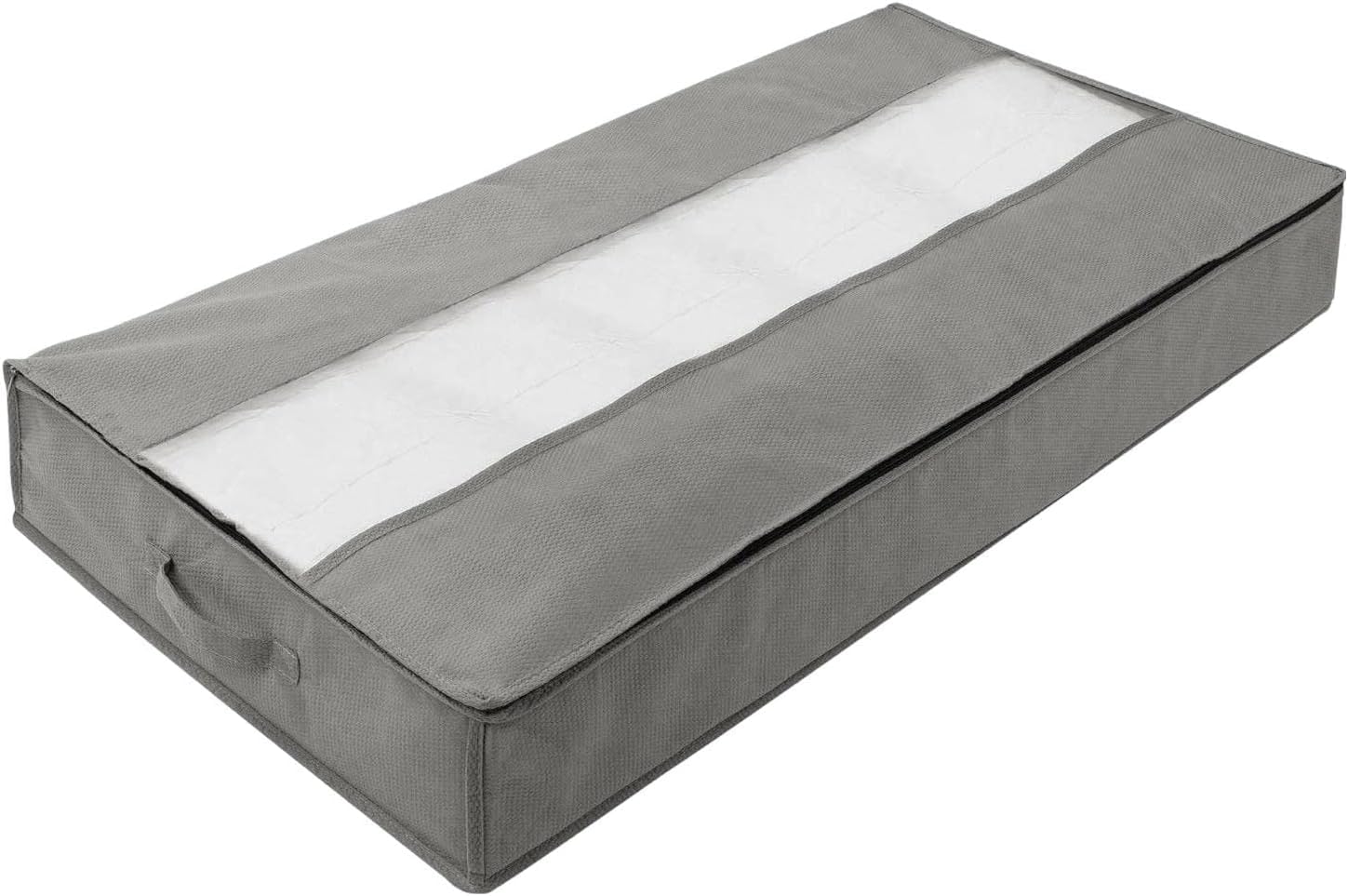 Large Handles Quilt Storage Bag Clothes Duvet Pillow Under Bed Bag Blanket Closet Nonwoven Home Organizer Zipped Pouch Accessory (Grey)-image-27