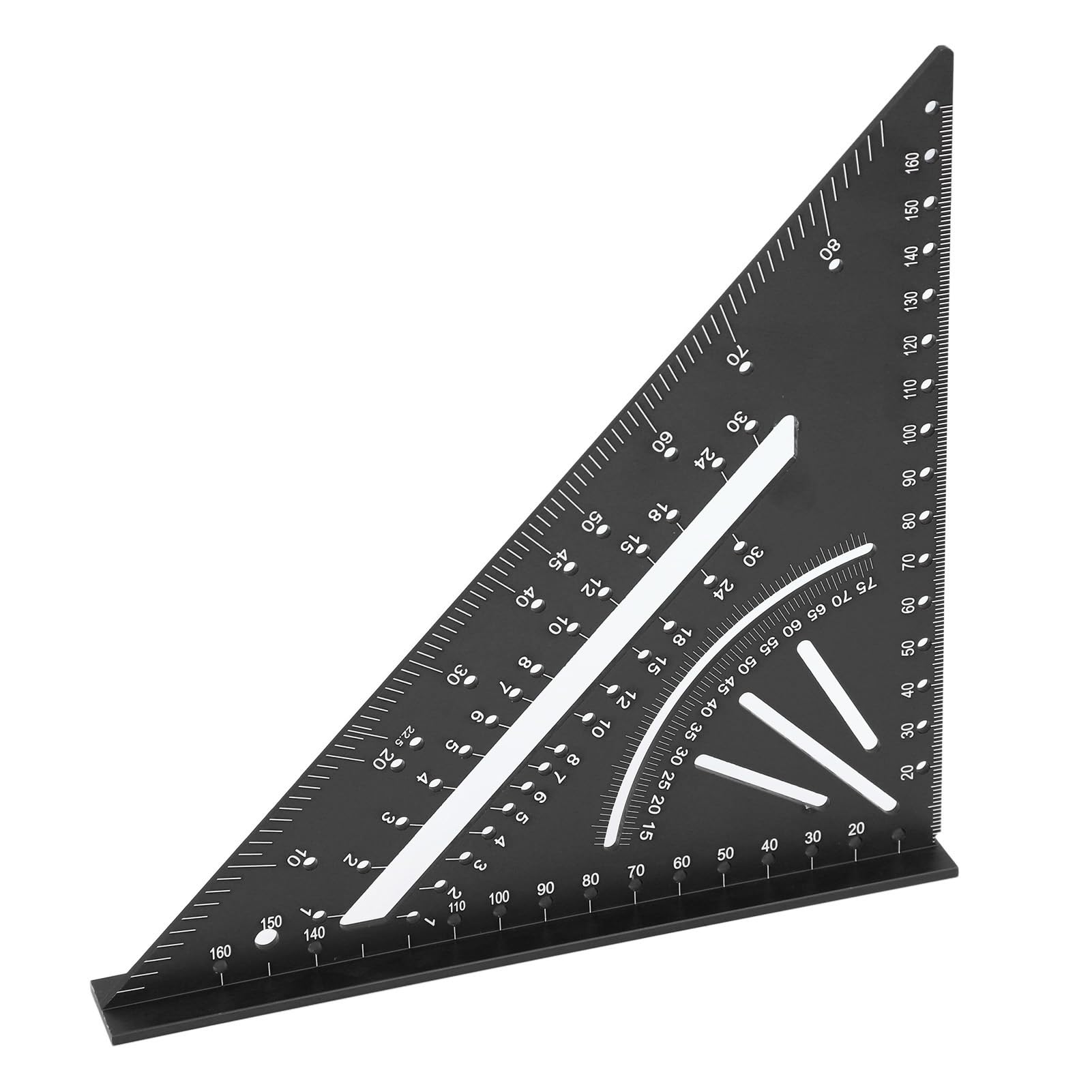 Righello Triangolare, Righello metrico ad Angolo retto da 30°, 45°, 60°, 90°, Squadra da Disegno in Alluminio