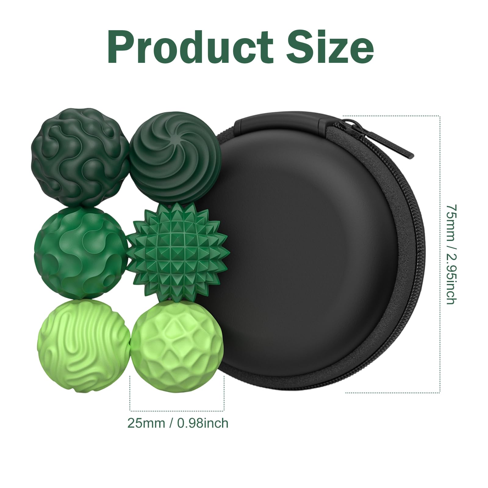 Magnetic Fidget Balls Toys 6PCS, Silicone Magnetic Balls Fidget Toys for Adults & Teens - Image 2
