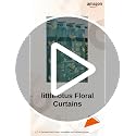 Image of littlelotus Floral Embroidery Tissue Net Sheer Transparent Curtains for Door 7 feet Long Set of 2, Aqua Blue